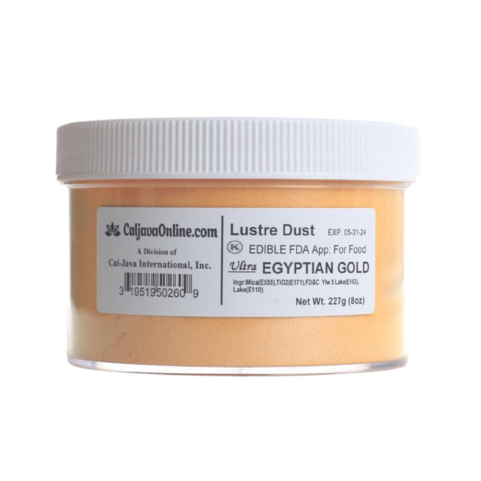 Edible Super Gold luster dust color perfect for cake decorating fondant cakes & wedding cakes. FDA Approved. Food color. Wholesale cake supply.