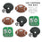 Football Super Bowl Royal Icing Topper great for decorating your own chocolates, candy, cookies, cake, cupcakes, and more. Hand piped of edible royal icing, safely packed and ready to use out of the box.  Kosher. Caljava