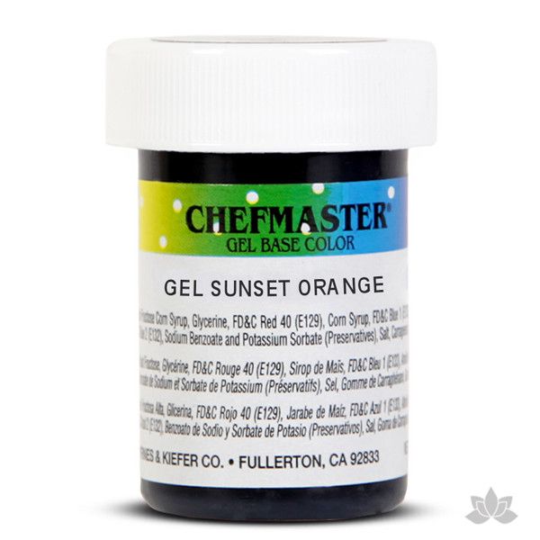 Caljava - Chefmaster gel base food color concentrate for baking and cooking - Sunset Orange