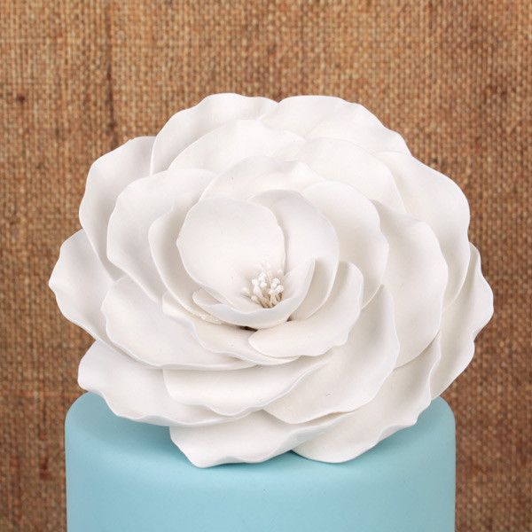 Gumpaste Rose Sugarflower cake topper perfect for cake decorating fondant cakes & wedding cakes.  Wholesale cake supply. Edible Cake Decorations. Caljava