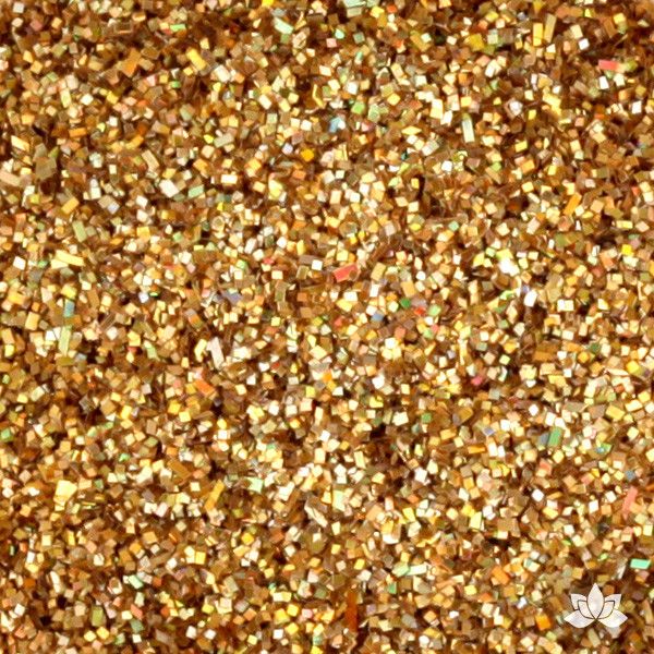 Hologram Gold Disco Dust Pixie Dust. Disco Dust is a Non-toxic fine glitter for cake decorating that will add a touch of color to your fondant cakes & cupcakes.  Caljava Wholesale cake supply. FondX