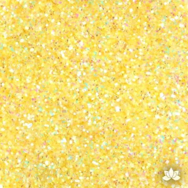 Yellow Rainbow Disco Dust Pixie Dust. Disco Dust is a Non-toxic fine glitter for cake decorating that will add a touch of color to your fondant cakes & cupcakes.  Caljava Wholesale cake supply. FondX