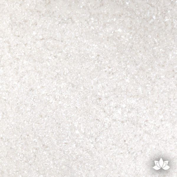 Frosted White Luster Dust colors for cake decorating fondant cakes, gumpaste sugarflowers, cake toppers, & other cake decorations. Wholesale cake supply. Bakery Supply. Lustre Dust Color.
