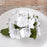 White Hydrangeas and Leaves sugarflowers from gumpaste cake decorations perfect for cake decorating fondant cakes as a cake topper.  Wholesale bakery supplies.
