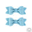Medium Simple Bow Tie w/ Folds - Blue