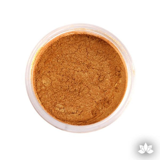 Mayan Gold Luster Dust colors for cake decorating fondant cakes, gumpaste sugarflowers, cake toppers, & other cake decorations. Wholesale cake supply. Bakery Supply. Lustre Dust Color.