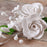 White Gumpaste Dog Rose Spray Cake Decoration perfect for cake decorating rolled fondant wedding cakes, buttercream birthday cakes, & cupcakes.  Wholesale cake decorations & cake decorating supply. Caljava