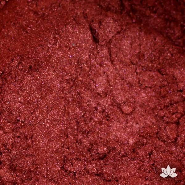 Red Luster Dust colors for cake decorating fondant cakes, gumpaste sugarflowers, cake toppers, & other cake decorations. Wholesale cake supply. Bakery Supply. Red garnet Lustre Dust Color.
