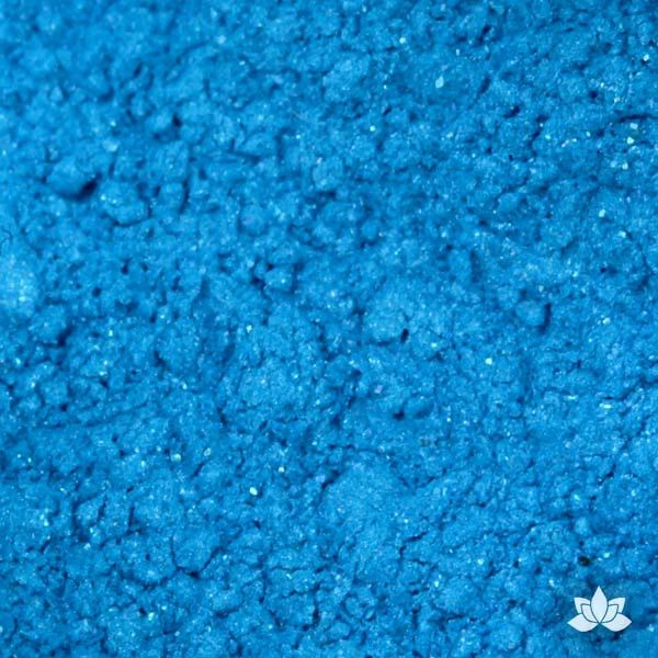 Peacock Blue Luster Dust colors for cake decorating fondant cakes, gumpaste sugarflowers, cake toppers, & other cake decorations. Wholesale cake supply. Bakery Supply. Tropical Blue Lustre Dust Color.