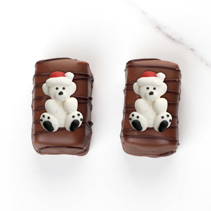 Royal Icing Toppers Christmas Polar Bear Icing Decorations perfect for decorating cakes, cupcakes, cookies, candy and chocolates.  