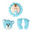 Baby Set Royal Icing Decorations (Bulk) - Blue