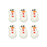 Mini Snowman Christmas Royal Icing Toppers for decorating your own cupcakes, chocolates, cookies, cakes, and other desserts. Edible hand piped icing toppers ready to use on your food.