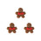 Gingerbread Man Christmas Royal Icing Toppers for decorating your own cupcakes, chocolates, cookies, cakes, and other desserts. Edible hand piped icing toppers ready to use on your food.