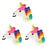 Unicorn Royal Icing Toppers for decorating your own cupcakes, chocolates, cookies, cakes, and other desserts. Edible hand piped icing toppers ready to use on your food.