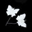 Small Embossed Butterflies - White