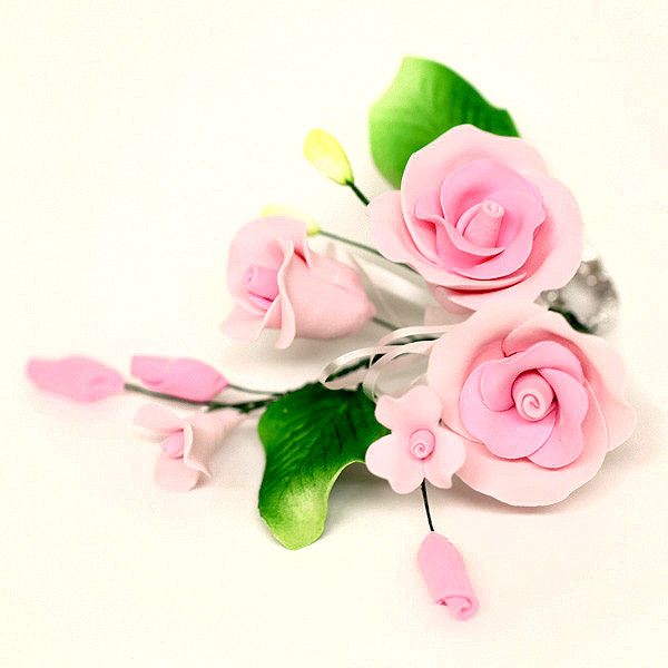 Three Small Tea Rose Sprays - Pink
