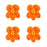 Small Pansy Royal Icing Decorations (Bulk) - Orange