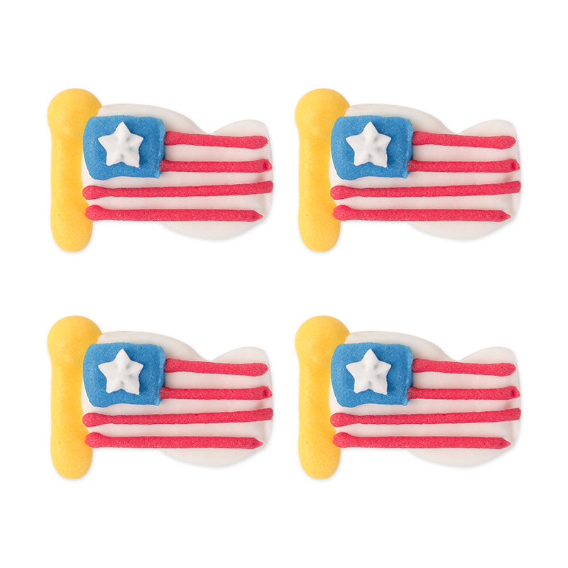 4th of July Royal Icing Toppers great for decorating cupcakes, cookies, cakes, candy and chocolates.