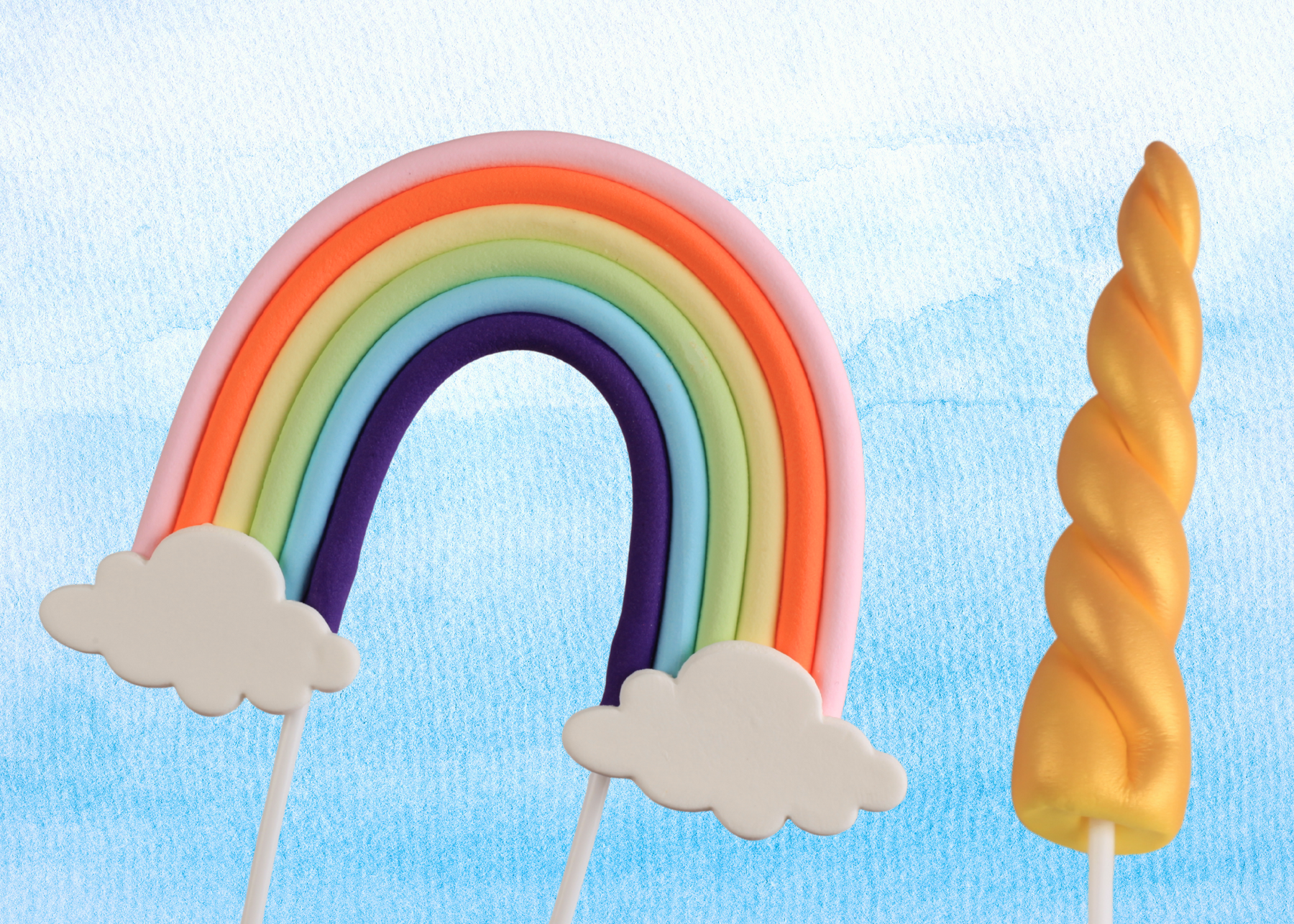 New Gumpaste Rainbow & Happy Birthday Cake Topper: Make Every Birthday Cake Magical