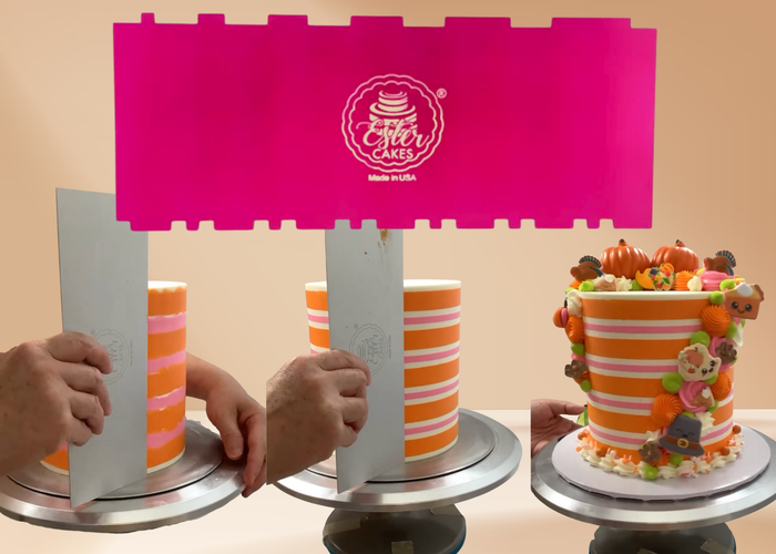 🍂 Effortless Thanksgiving Cake Designs with Cake Combs: Turn Simple Buttercream into a Holiday Showstopper