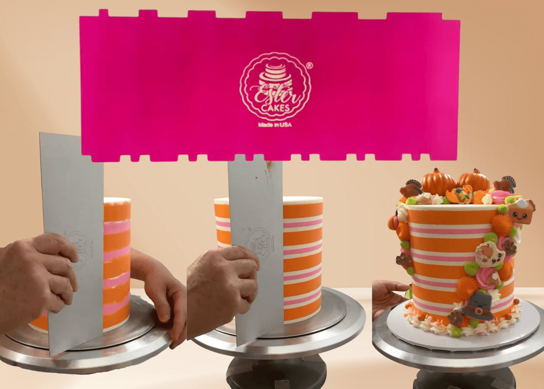 🍂 Effortless Thanksgiving Cake Designs with Cake Combs: Turn Simple Buttercream into a Holiday Showstopper - CaljavaOnline