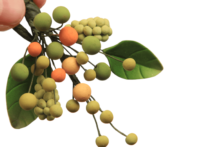 Get to know our Green Wild Berry Bunches, handmade gum paste cake toppers - CaljavaOnline