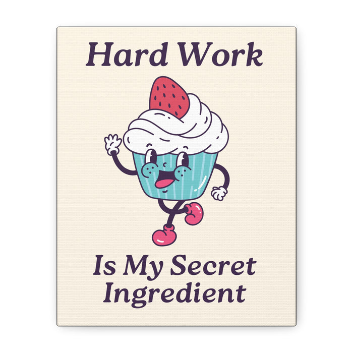 Hard Work Is My Secret Quote Wall Art – Canvas Print