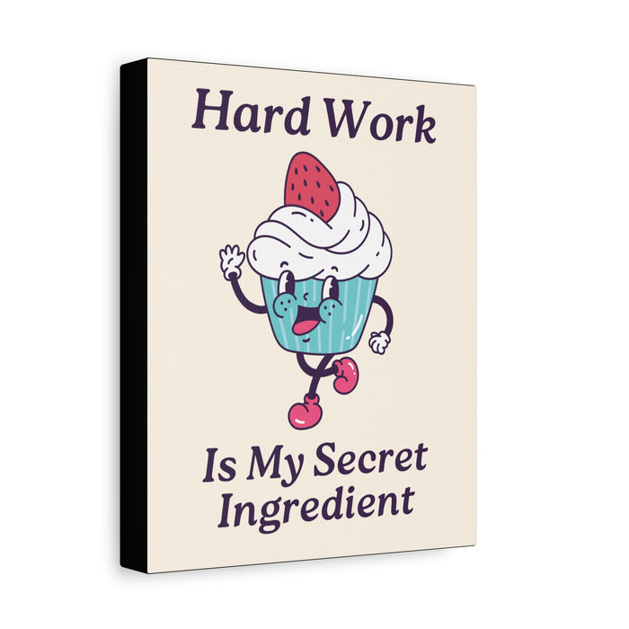 Hard Work Is My Secret Quote Wall Art – Canvas Print