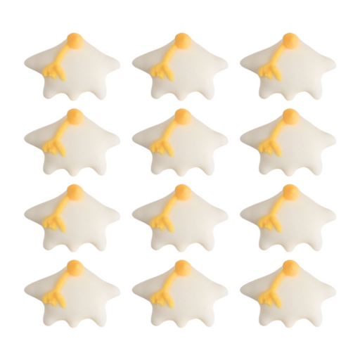 Graduation Cap Royal Icing Toppers great for decorating Chocolates cupcakes, cookies, cakes, donuts, and candy. Caljava