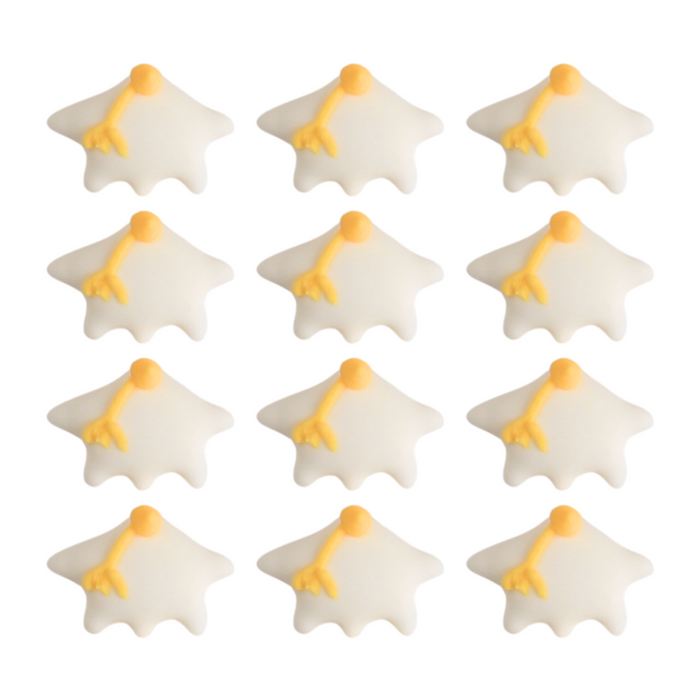 Graduation Cap Royal Icing Toppers great for decorating Chocolates cupcakes, cookies, cakes, donuts, and candy. Caljava