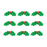 Mini Christmas Holly Leaf Edible Royal Icing Toppers great for decorating Chocolates, cupcakes, cookies, cakes, candy and donuts.  Great for decorating Christmas cakes, cupcakes, cookies, candy and more. 