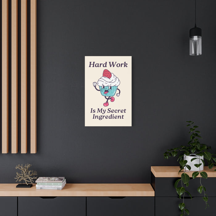 Hard Work Is My Secret Quote Wall Art – Canvas Print