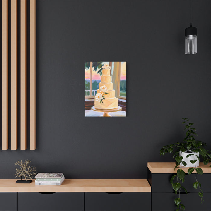 Magnolia Wedding Cake Wall Art – Canvas Print