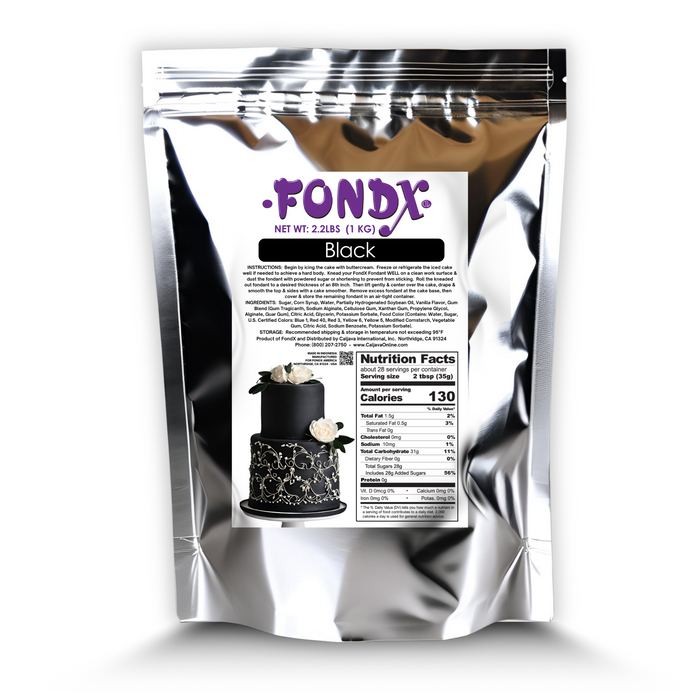 FondX Rolled Fondant Icing - Professional vanilla-flavored fondant for wedding and birthday cake decorating, easy to knead and roll. Caljava