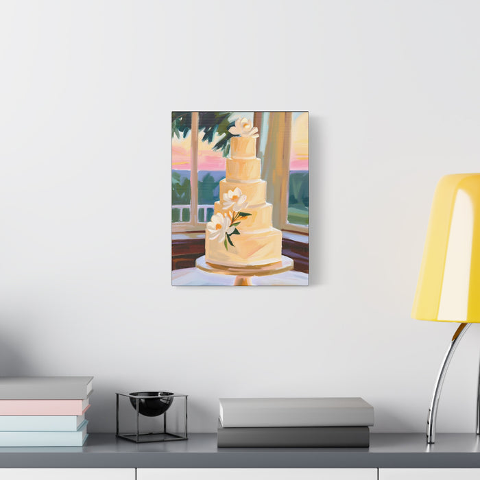 Magnolia Wedding Cake Wall Art – Canvas Print