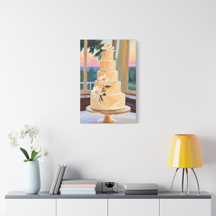 Magnolia Wedding Cake Wall Art – Canvas Print