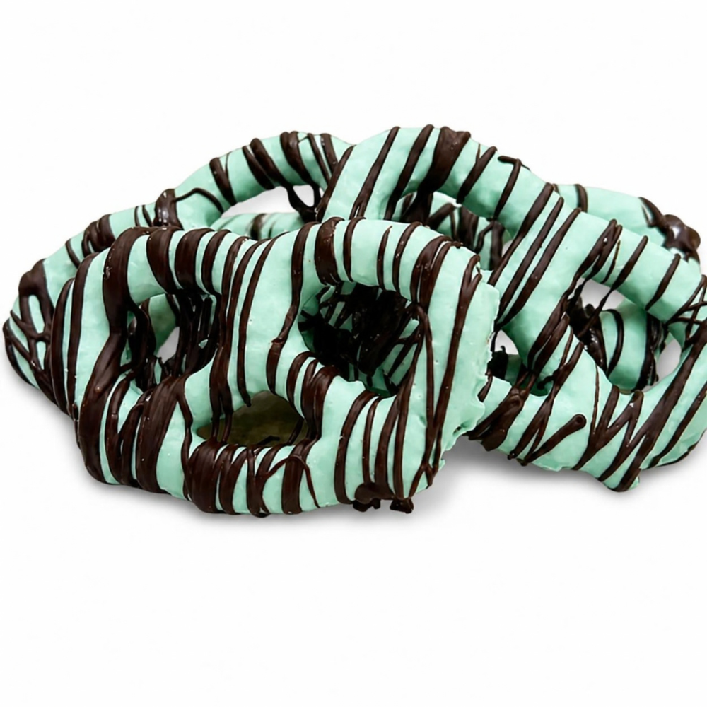 Bulk Mint Chocolate Covered Pretzels – Ready-for-Retail Products