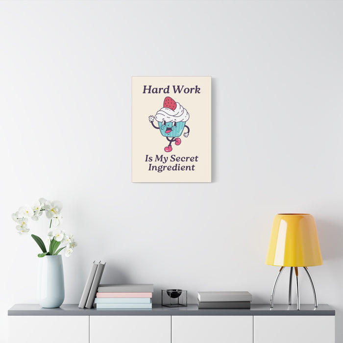 Hard Work Is My Secret Quote Wall Art – Canvas Print