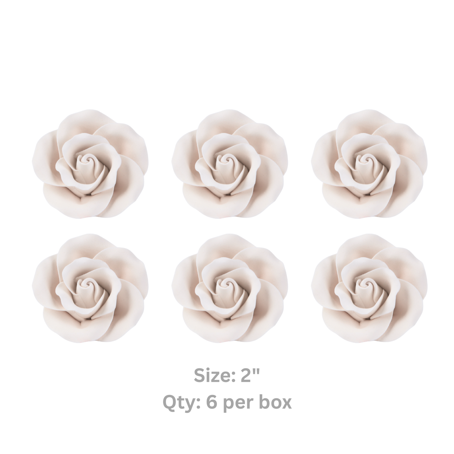 Large Tea Roses - White 2