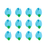 Small Rosebud Royal Icing Decorations (Bulk) - Blue