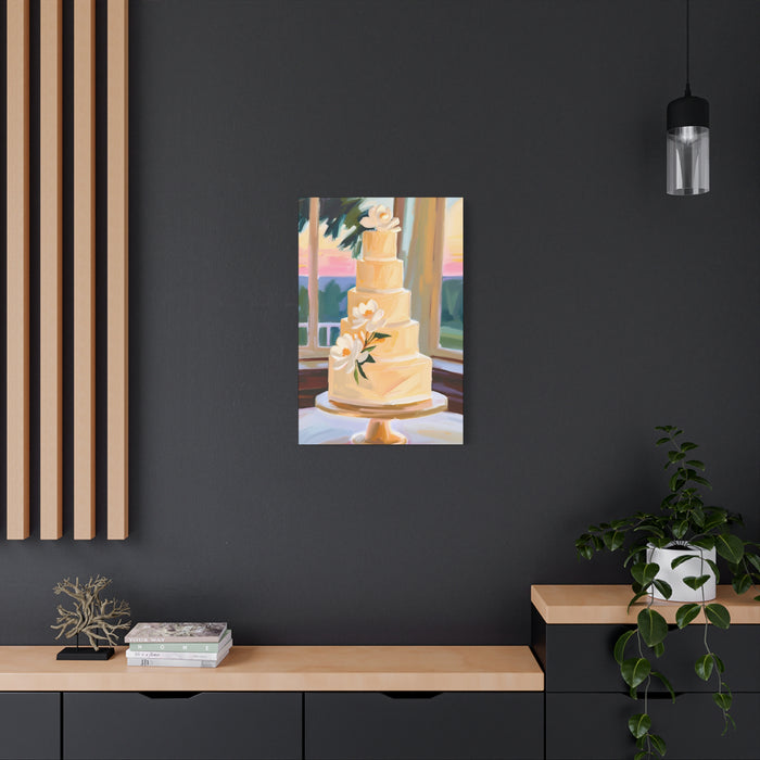 Magnolia Wedding Cake Wall Art – Canvas Print