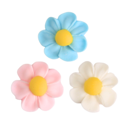 Blossom Flower Royal Icing Toppers great for decorating chocolates, cupcakes, cookies, cakes, candy, donuts. Caljava