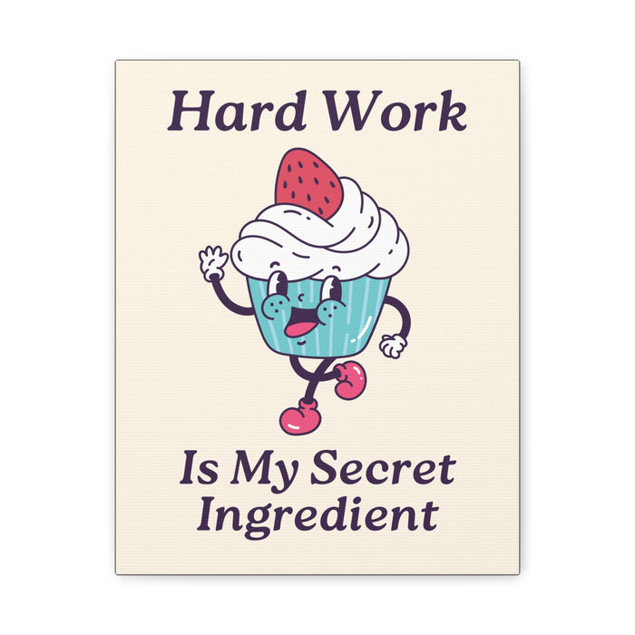 Hard Work Is My Secret Quote Wall Art – Canvas Print