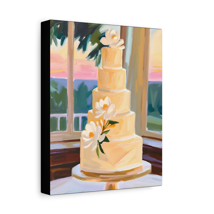 Magnolia Wedding Cake Wall Art – Canvas Print