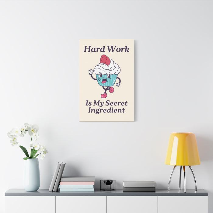 Hard Work Is My Secret Quote Wall Art – Canvas Print