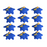 Graduation Cap Royal Icing Toppers great for decorating Chocolates cupcakes, cookies, cakes, donuts, and candy. Caljava