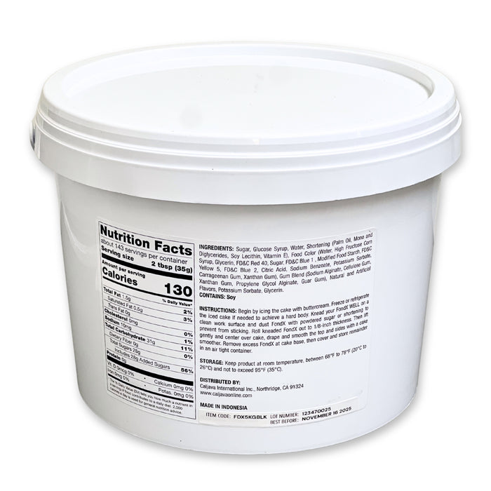 FondX Rolled Fondant Icing - Professional vanilla-flavored fondant for wedding and birthday cake decorating, easy to knead and roll. Caljava