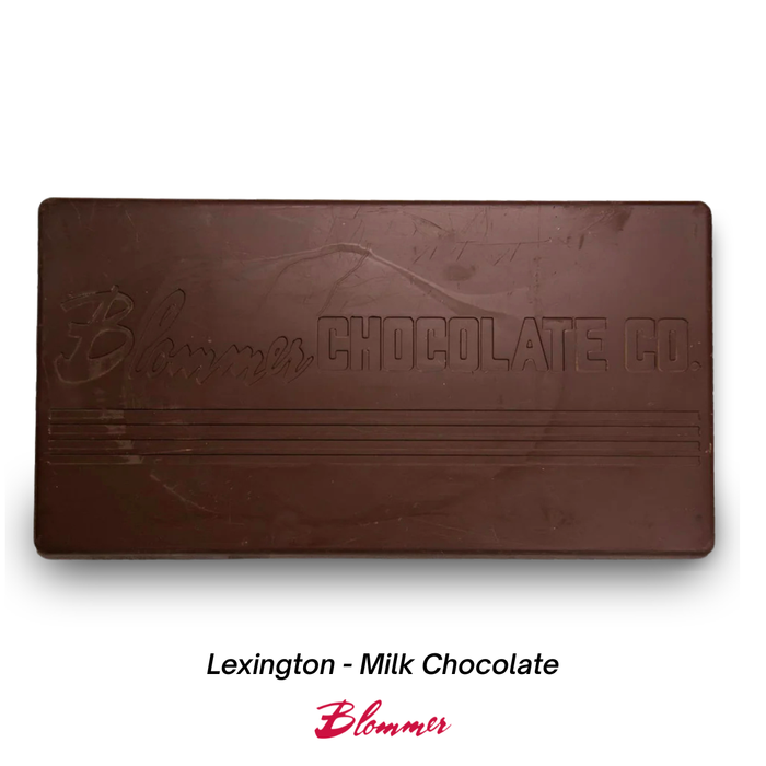 Professional-grade Blommer chocolate blocks used by bakeries, cake shops, and chocolatiers for melting, tempering, and confectionery applications.
