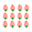 Pink Edible rosebud icing flowers for bakery desserts and candy decorations