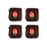 Caljava Pink rosebud royal icing toppers for chocolate covered strawberries and sweets